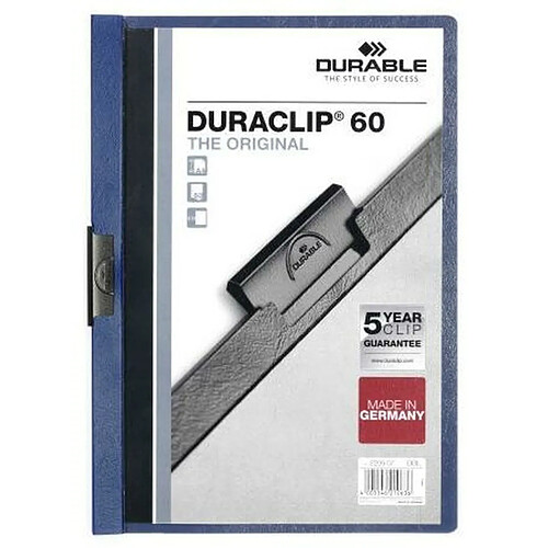 Dossier de Portefeuilles Durable Duraclip 60 Transparent Bleu foncé A4