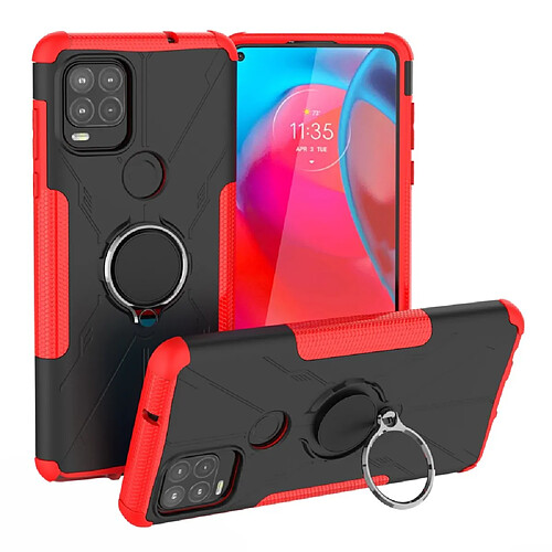 Coque en TPU anti-empreintes digitales avec béquille pour votre Motorola Moto G Stylus 5G (2021) - rouge