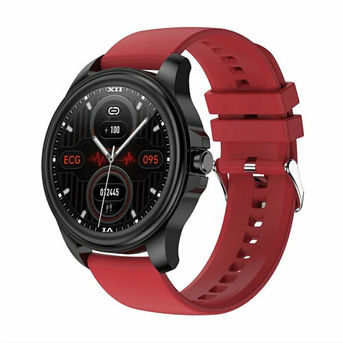 E89 Bracelet Intelligent Écran Hd Montre Intelligente Surveillance De L'Oxygène Du Sang Silicone Rouge