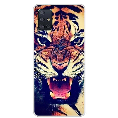 Coque en TPU impression de motifs souple tigre pour votre Samsung Galaxy A51