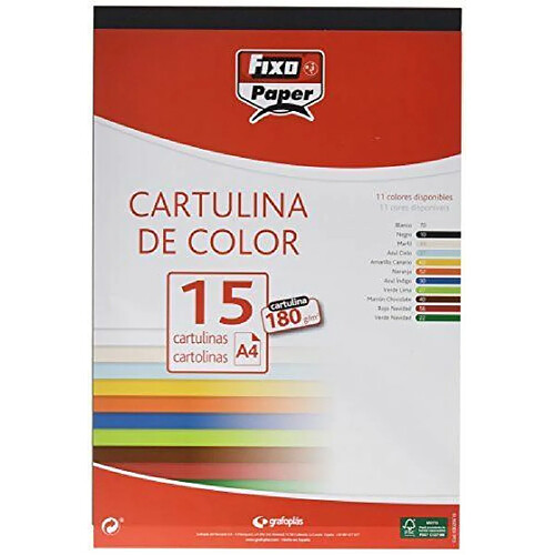 Fixo 11110610-Pack de 15unités, A4, couleur noir