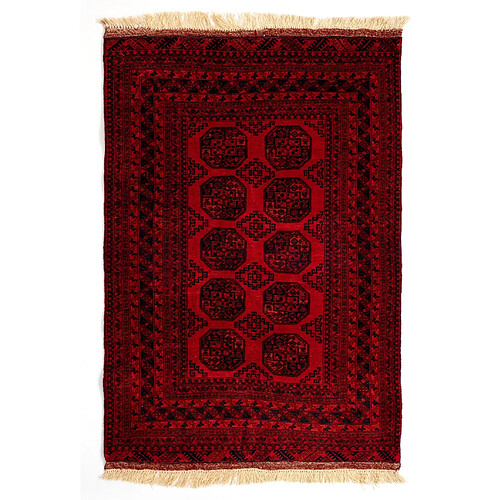 Vidal Tapis de laine 215x127 rouge Afghan