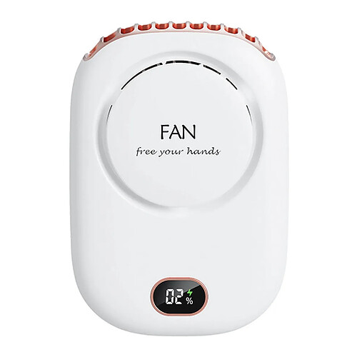 Universal Refroidisseur d'air d'été Ventilateur de cou suspendu avec USB Rechargeable Ventilateur de refroidissement d'air portable Vent fort Paresseux Sport d'extérieur Fan hypocrite | Fan (blanc)