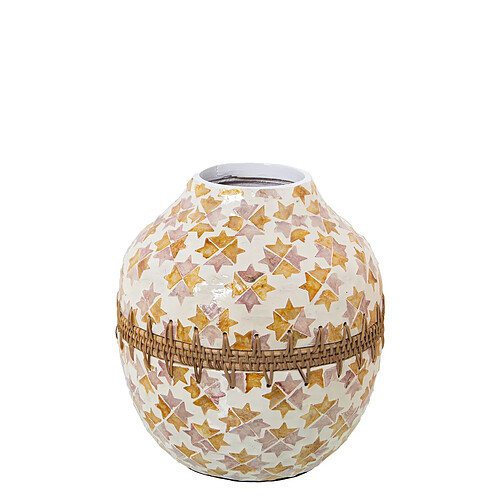 Vase Alexandra House Living Nacre noire 22 x 23 x 27 cm