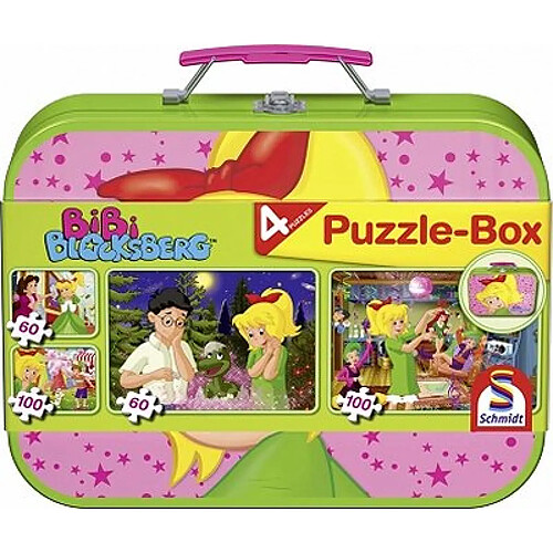 Schmidt Spiele Puzzle 26 et 48 pièces - Coffret 4 puzzles : Les aventures de Bibi