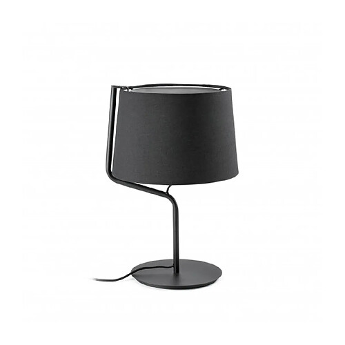 faro Lampe de table noire Berni 1 ampoule