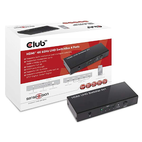 Club 3D CLUB3D HDMI 2.0 UHD SwitchBox 4 Ports