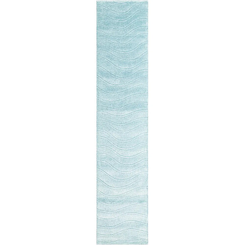 Vidal Tapis de couloir en laine 394x81 bleu Darya