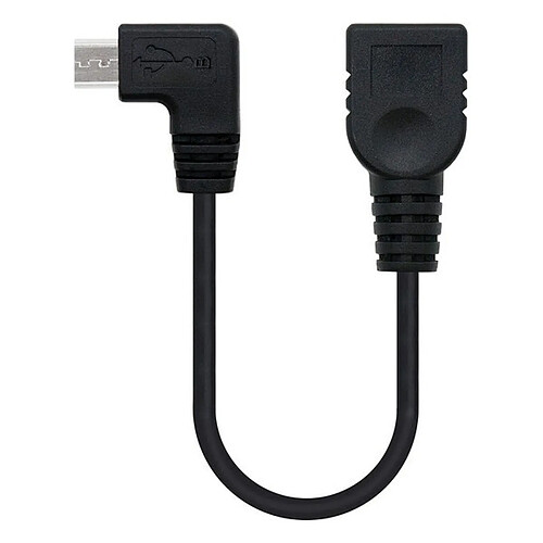 Totalcadeau Câble USB 2.0 A vers USB B 15 cm Prise mâle et prise femelle Noir pas cher