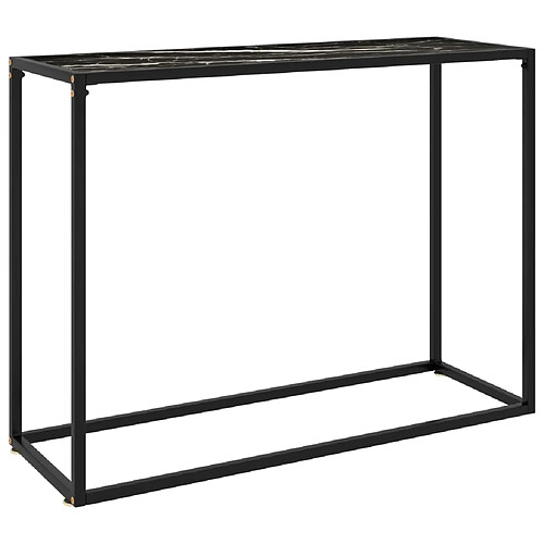 vidaXL Table console Noir 100x35x75 cm Verre trempé