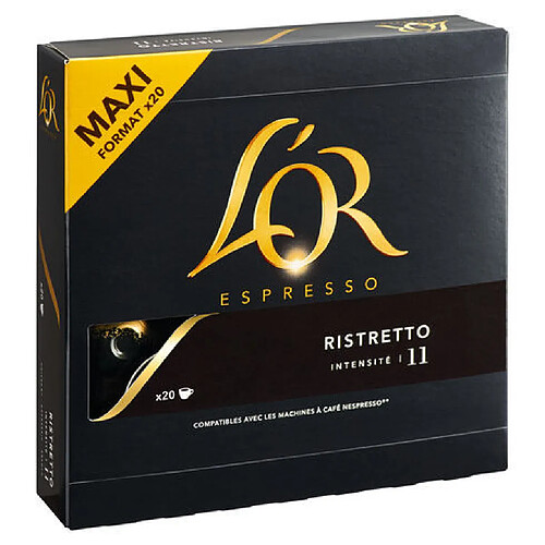 Capsules de café Ristretto de L'Or Espresso - Paquet de 20