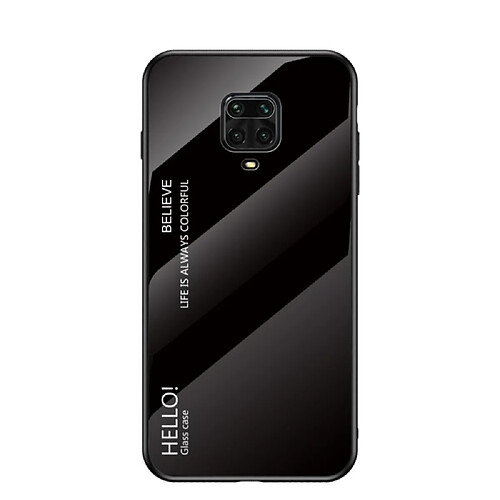 Coque en TPU combo de dégradé de couleurs noir pour votre Xiaomi Redmi Note 9 Pro Max