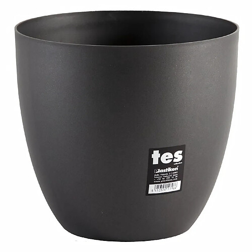 PLASTIKEN Pot de fleurs bol Tes - 22 cm - Anthracite