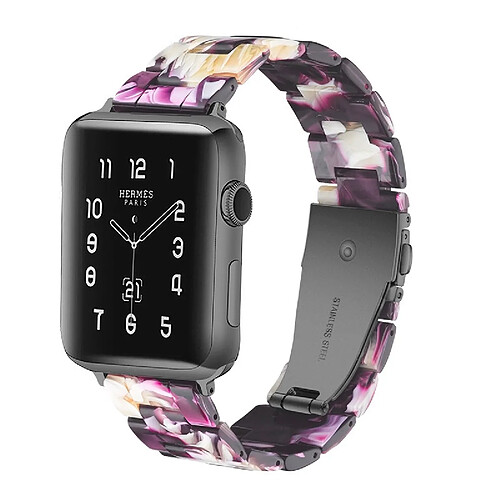 Wewoo Bracelet de montre en résine Simple Fashion pour Apple Watch séries 5 et 4 44 mm et séries 3 et 2 et 1 42 mm violet