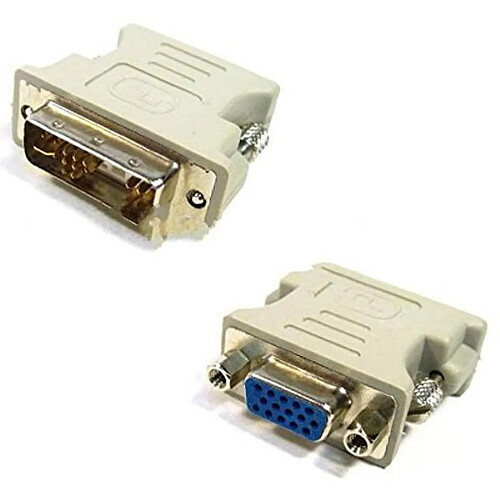 Adaptateur DVI-A Mâle vers VGA Femelle DB-15 Dell 0J8461 J8461 Beige NEUF · Occasion