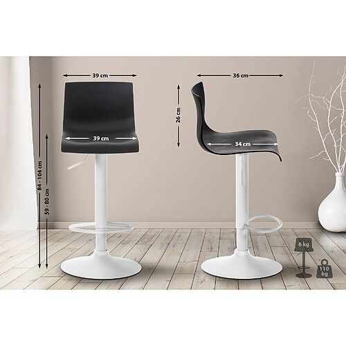 Non Tabouret de bar Hoover W