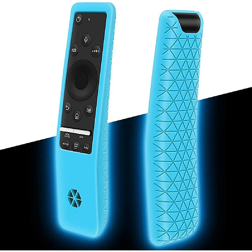 SANAG etui De Protection Pour Telecommande Samsung Bn59 Series, Antiderapant Antichoc Housse Coque En Silicone Pour Telecommande Tv Samsung(Glow Blue)