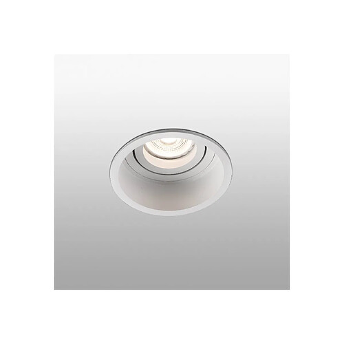 Faro Barcelona Downlight encastré rond inclinable blanc, GU10