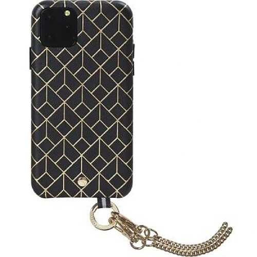 ARTEFAKT Coque pour iPhone 11 Pro en Cuir St Germain avec bandoulière Noir