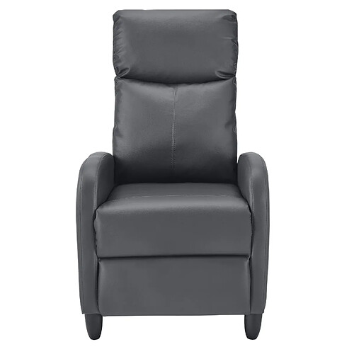 Helloshop26 Fauteuil relaxant avec dossier inclinable et repose-pieds housse gris 102 cm 03_0005210