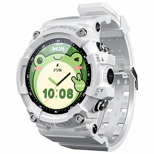 Lokmat Attack3 Sport Montre Intelligente Bluetooth Appels Lecteur De Musique Moniteur De Fréquence Cardiaque Écran Tactile Blanc