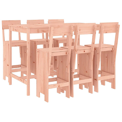 Maison Chic Table de bar et chaises d'extérieur 7 pcs,Ensemble de bar de jardin pour relax bois massif douglas -GKD126751