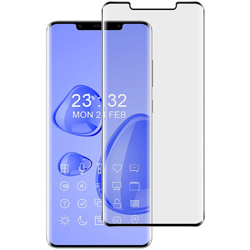 Protecteur écran en verre trempé IMAK 3D courbé, collage latéral, full HD clair pour votre Huawei Mate 50 Pro 4G - transparent