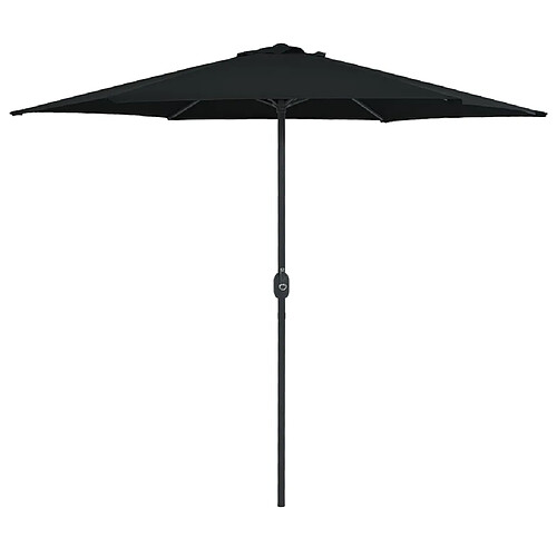 vidaXL Parasol de jardin et mât en aluminium 270x246 cm Noir