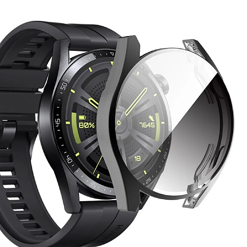 Coque en TPU antichoc, électroplaqué, noir pour votre Huawei Watch GT 3 46mm