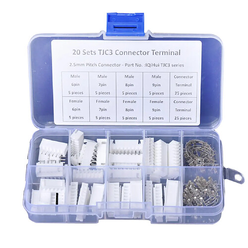 50 Pièces Tjc3 2.5mm 6p 7p 8p 9pin En-tête + Terminal + Kits De Connecteur De Logement