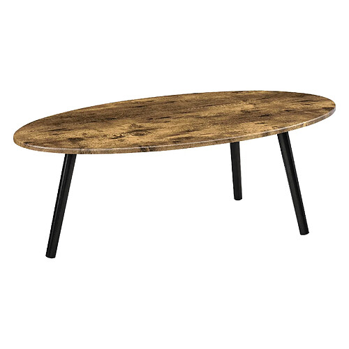 Helloshop26 Table basse de salon avec pieds bois MDF 110 x 60 x 40 cm bois foncé noir 03_0006154