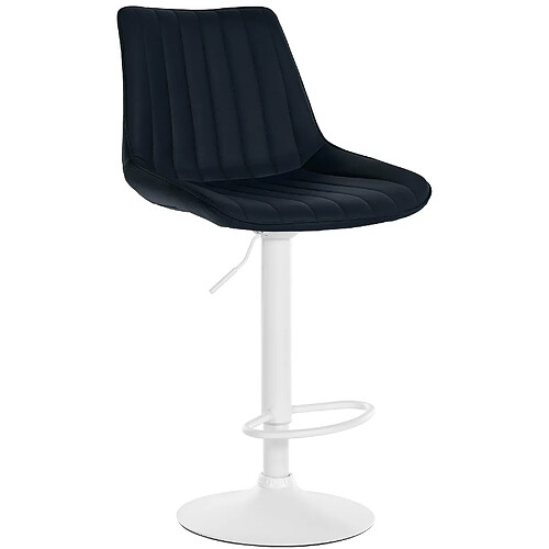 Non Tabouret de bar Toni simili cuir blanc