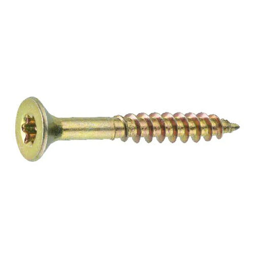 CON:P B30084 Lot de 175 vis torx pour panneaux en aggloméré avec une mèche Jaune Galvanisé 5 x 80 mm