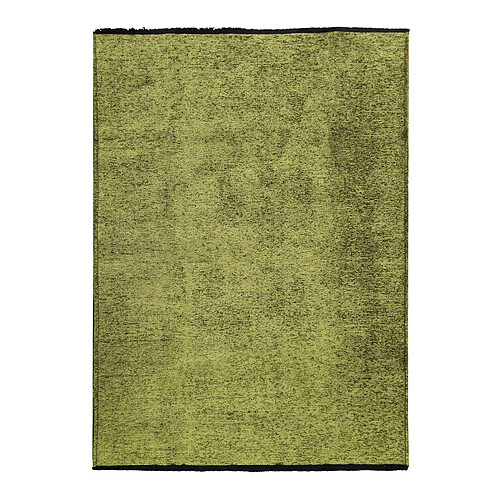 Thedecofactory VENICE - Tapis en coton et polyester lavable tissé plat vert 240x340