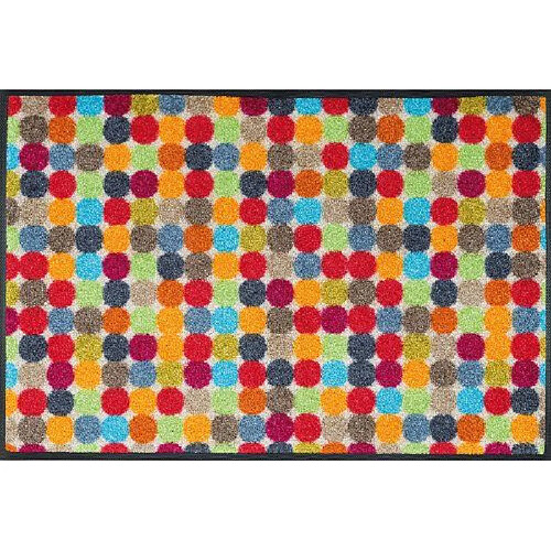 WashDry 060826 Tapis Mikado Dots Nylon/Caoutchouc Nitrile 50 x 75 x 0,7 cm