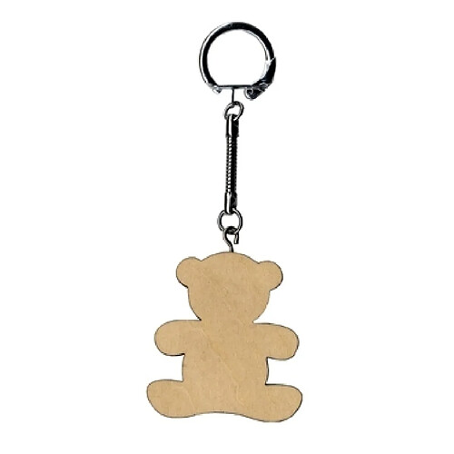 Porte-clés en bois Nounours - Artémio