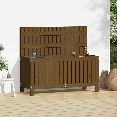 vidaXL Boîte de rangement de jardin Marron miel 108x42,5x54cm Bois pin