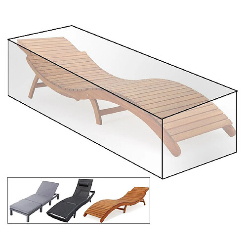 Helloshop26 Housse de mobilier de jardin pour chaise longue étanche transparente 19_0000973