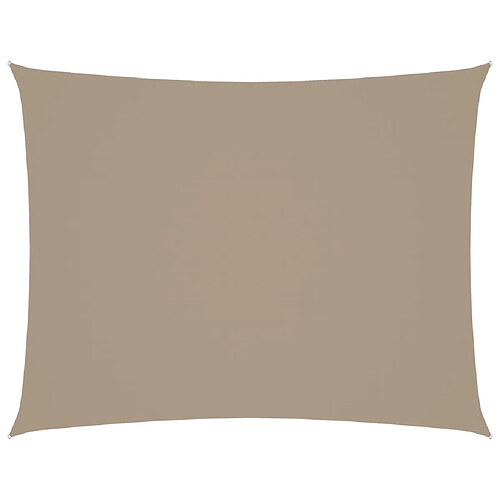 ComfortXL Voile De Parasol Tissu Oxford Rectangulaire 2x3,5 M Taupe