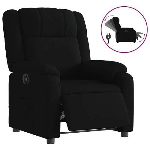 Maison Chic Fauteuil Relax pour salon, Fauteuil inclinable électrique Noir Tissu -GKD85166