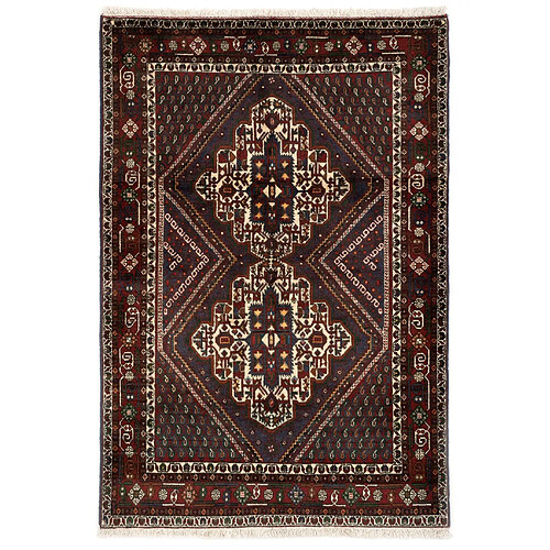 Vidal Tapis de laine 183x124 rouge Afshar