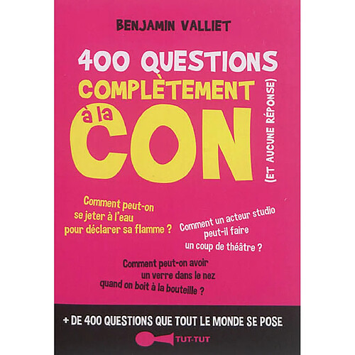 400 questions complètement à la con (et aucune réponse)