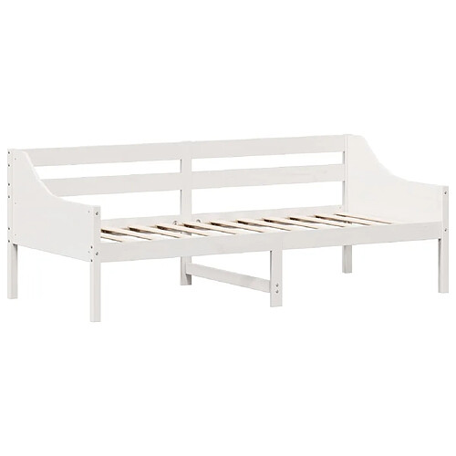 Maison Chic Lit d'appoint | Lit de jour | Lit de repos Blanc 90x200 cm Bois de pin massif -GKD62629