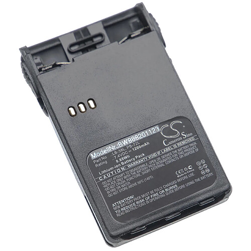 vhbw batterie compatible avec Baojie BJUV22 radio talkie-walkie (1200mAh, 7.4V, Li-Ion) + clip