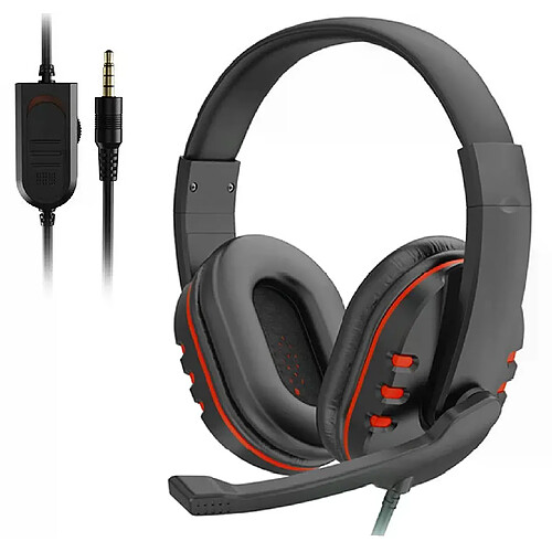 Casque 3.5mm filaire casque de jeu écouteurs musique pour PC Chat ordinateur avec Microphone