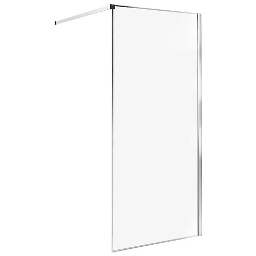 Beliani Parois de douche WASPAM 90 x 190 cm Argenté