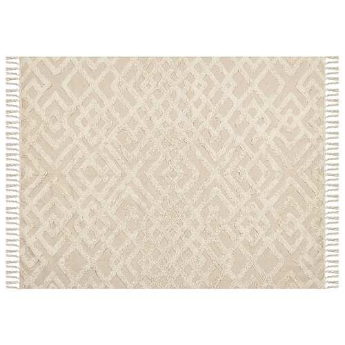 Beliani Tapis en coton 160 x 230 cm beige ARDAHAN