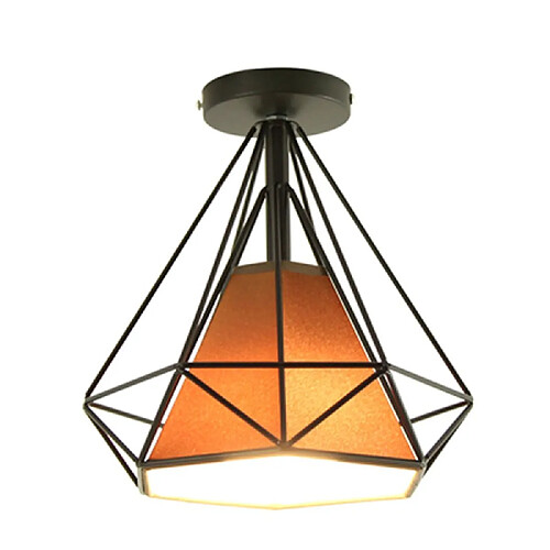 Stoex Retro Plafonnier Industrielle Cage en forme Diamant en Métal Fer Lustre Suspension Luminaire pour Salon Salle Chambre Décorer Maison Cuisine Cafe