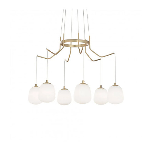 Ideal Lux Suspension Karousel Métal Laiton 6 ampoules 97,5cm