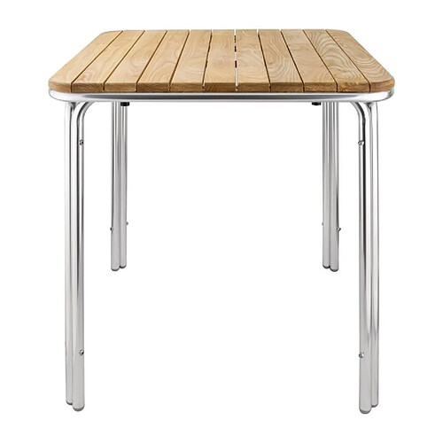 Table Carrée en Frêne et Aluminium 700 mm - Bolero